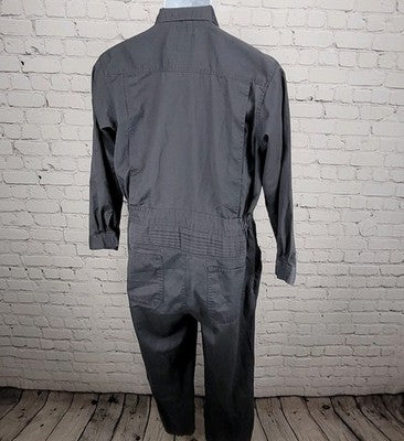 VTG Highparm Grey Long Sleeve Zip Utility Workwear Coveralls Medium M