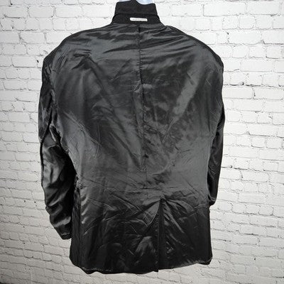 Majer Black 2 Button Single Vented Notch Blazer Sport Coat Italy Made 45