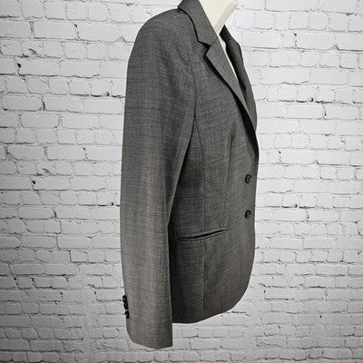 Ann Taylor Brown Wool Blend Stretch 2 Button Vented Notch Blazer Suit Jacket 6P