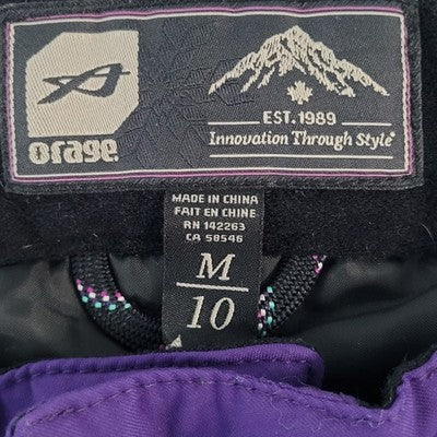 Orage Purple Insulated Adjustable Waist Snow Pants Youth Size Medium M (25x26.5)