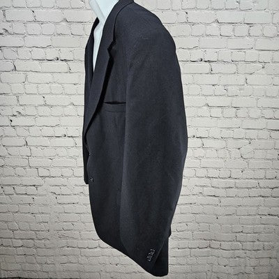 Edwards Navy Signature Natural Stretch 2 Button Notch Blazer Sport Coat 50R