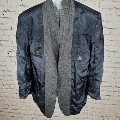 Jos A Bank Blue Silk & Wool Blend 2 Button Vented Blazer Sport Coat Size 42R