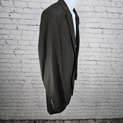 J.M. Haggar Brown Stretch 2 Button Single Vented Notch Blazer Sport Coat 42L