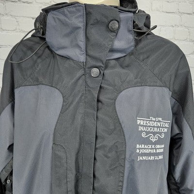 57th Presidential Inauguration USA Obama Biden Staff Black Hooded Jacket Large L