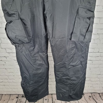 Wulful Black Adjustable Waist Cargo Snow Ski Straight Pants Size Large (33x32)