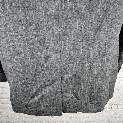 VTG Lauren Ralph Lauren Grey 100% Wool 2 Button Notch Blazer Sport Coat 42R