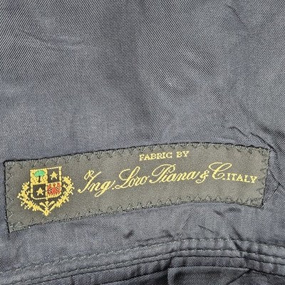 Brooks Brothers Navy 100% Wool Loro Piana Brookwood 2 Button Notch Blazer 42R