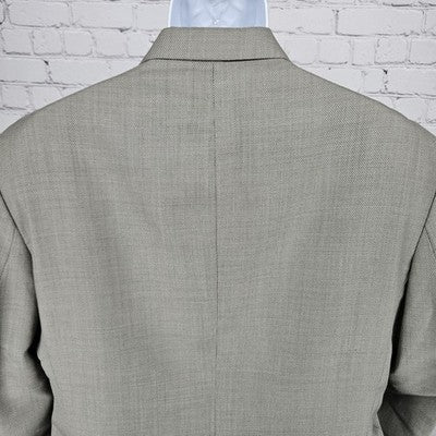 Georgio Giovanno Grey Wool Blend 3 Button Ventless Notch Blazer Sport Coat 43R
