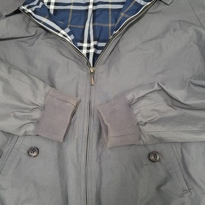 Jos A Bank Grey Tailored Fit Lightweight Full Zip Bomber Jacket Size Large L
