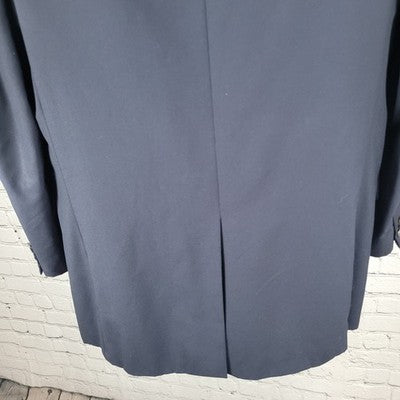 Jos A Bank Navy 100% Wool 2 Button Single Vented Notch Blazer Sport Coat 42R