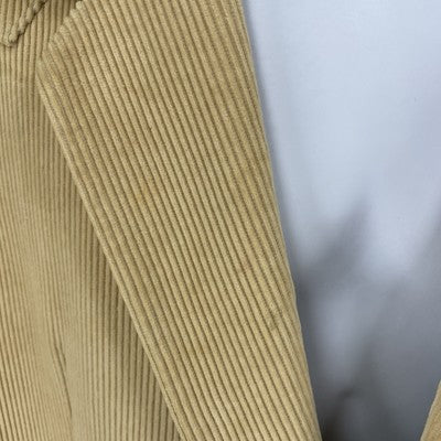Richman Tan Corduroy 2 Button Vented Blazer Sport Coat Poland Made Size 46L