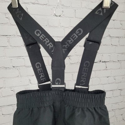 Gerry Black Insulated Fleece Lined Zip Pockets Snow Bibs Pants Kids Size XS 5/6