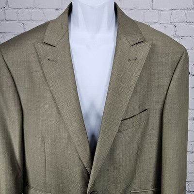 Earvin Magic Johnson Tan Signature Fine Italian Cloth Peak Blazer Sport Coat 44L