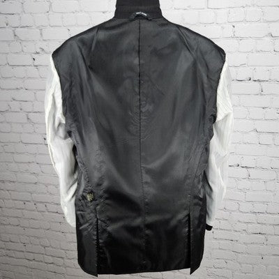 Structure Black 2 Button Double Vented Notch Blazer Sport Coat Suit Jacket 40R