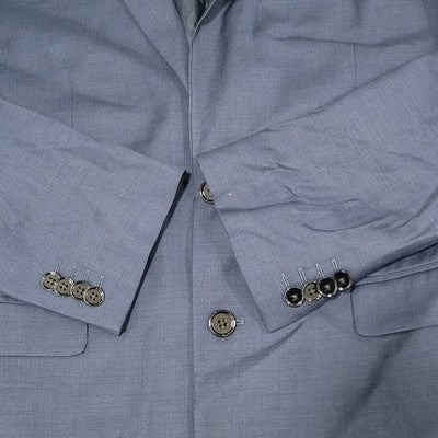 Express Photographer Navy Wool Blend Fitted 2 Button Notch Blazer Sport Coat 40R