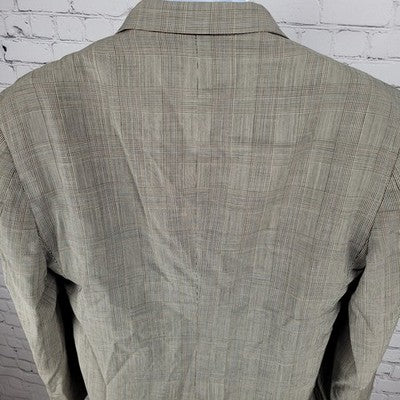 VTG Briar Brown Wool Check Premier Edition Blazer Sport Coat USA Made Size 40R