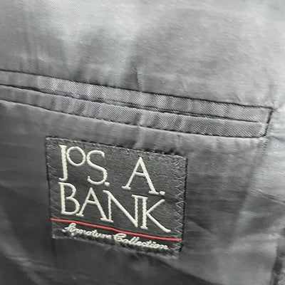 Jos A Bank Charcoal Grey 100% Wool 2 Button Vented Blazer Sport Coat Size 44L