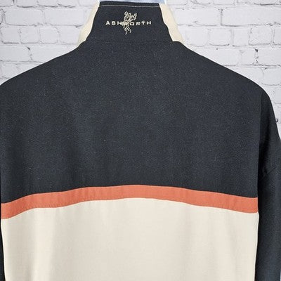 Ashworth Beige Colorblock Nano-Tex Water Resistant 1/4 Zip Pullover Jacket XL