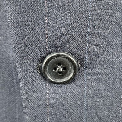 VTG Hickey Freeman Navy 100% Wool 2 Button Notch Blazer Sport Coat USA 40L