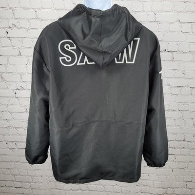 SXSW South By Southwest ATX Black Hooded Windbreaker Jacket Size Large L