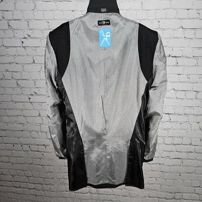 Marc Ecko Black Multitask 2 Button Double Vented Notch Blazer Sport Coat 38L