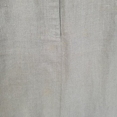 VTG British Khaki Beige 100% Linen Unlined Back Slit Pockets A Line Skirt Size 4