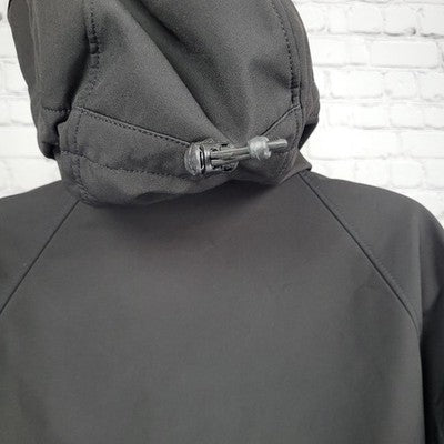 Icewear Iceland Black Hooded Full Zip Fleece Lined Zip Pockets Jacket Small S