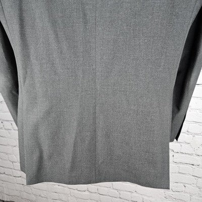 Haggar H26 Grey Slim Fit Stretch 2 Button Vented Notch Blazer Sport Coat 38R