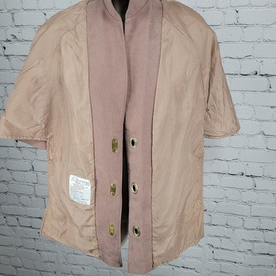 VTG Alorna Light Purple Faux Suede Short Sleeve Lined Lightweight Jacket Small S