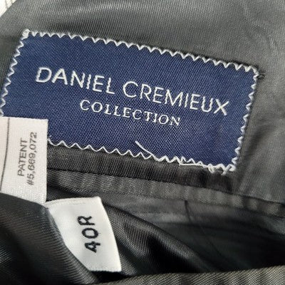 Daniel Cremieux Grey Guabello Super 120's Blazer Sport Coat Italy Made Size 40R