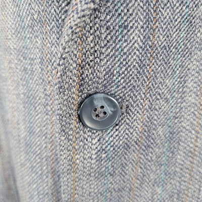 VTG Haggar Imperial Blue Herringbone Gentleman's Fit Blazer USA Made Size 44