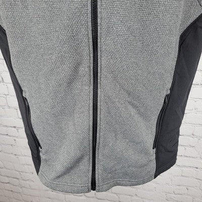 The Smart Factory Spyder Grey Black Full Zip Stand Up Collar Vest Gilet Medium M