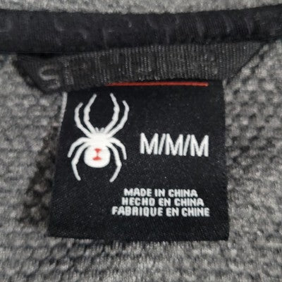 The Smart Factory Spyder Grey Black Full Zip Stand Up Collar Vest Gilet Medium M