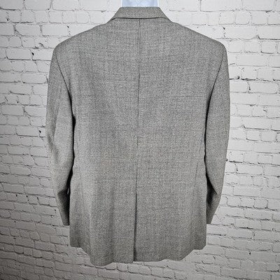 Jos A Bank Grey 100% Wool 2 Button Single Vented Notch Blazer Sport Coat 43R
