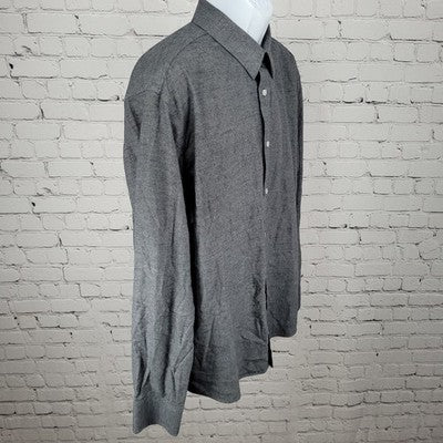 UNTUCKit Grey 100% Cotton Wrinkle Free Long Sleeve Button Up Shirt Size XXL
