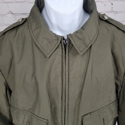 VTG Horace Small Apparel Co Green Thinsulate Full Zip Military Jacket USA 42R