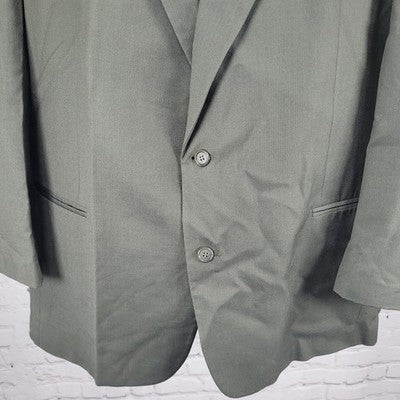 Vito Rufolo Green Wool Comero Super 100's 2 Button Blazer Sport Coat Italy 46R