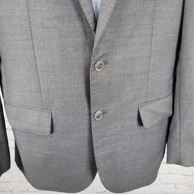 Jos A Bank Reserve Grey 100% Wool Super 120's Slim Fit Blazer Sport Coat 40R