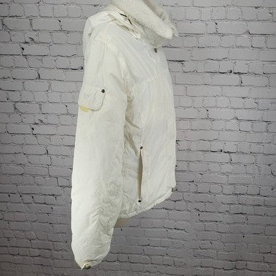 White Sierra Ivory Waterproof Breathable Hooded Insulated Zip Jacket Medium M