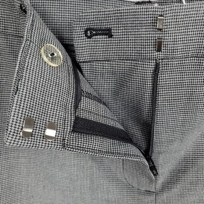 Chico's Grey Houndstooth Lightweight Stretch Pants Size 2S US 12S (35x25.5)