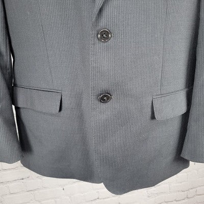 Joseph Jos A Bank Charcoal Metropolitan Wool Slim Fit 2 Button Notch Blazer 40S