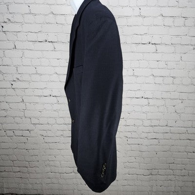 VTG Ralph Ralph Lauren Navy 100% Wool 2 Button Notch Blazer Sport Coat 42R