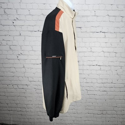 Ashworth Beige Colorblock Nano-Tex Water Resistant 1/4 Zip Pullover Jacket XL