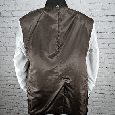 J.M. Haggar Brown Stretch 2 Button Single Vented Notch Blazer Sport Coat 42L
