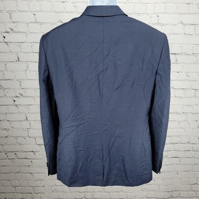 Express Photographer Navy Wool Blend Fitted 2 Button Notch Blazer Sport Coat 40R