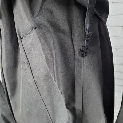 Caara Black Double Breasted Buttoned Belted Lightweight Trench Pea Coat Small S