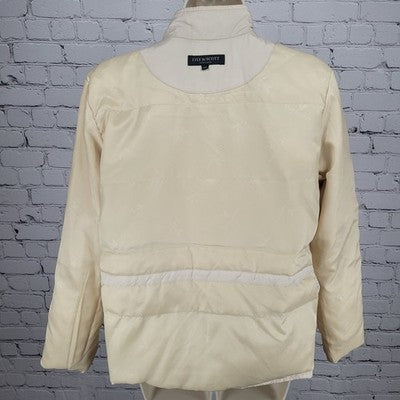 Lyle & Scott Beige Duck Down Insulated Quilted Full Zip Jacket Small S