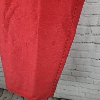 VTG Bice Red Silk High Rise Lined Lightweight Zip Closure Pants Size 10 (27x28)