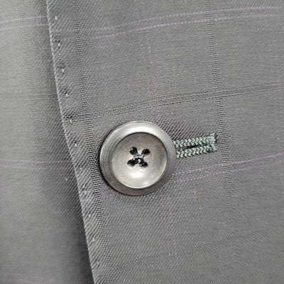 Royal Classic Black Purple Pinstriped 2 Button Notch Blazer Sport Coat USA 45L
