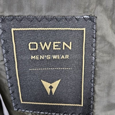 Owen Men’s Brown 1 Button Double Vented Peak Stretch Blazer Sport Coat 48 US 38